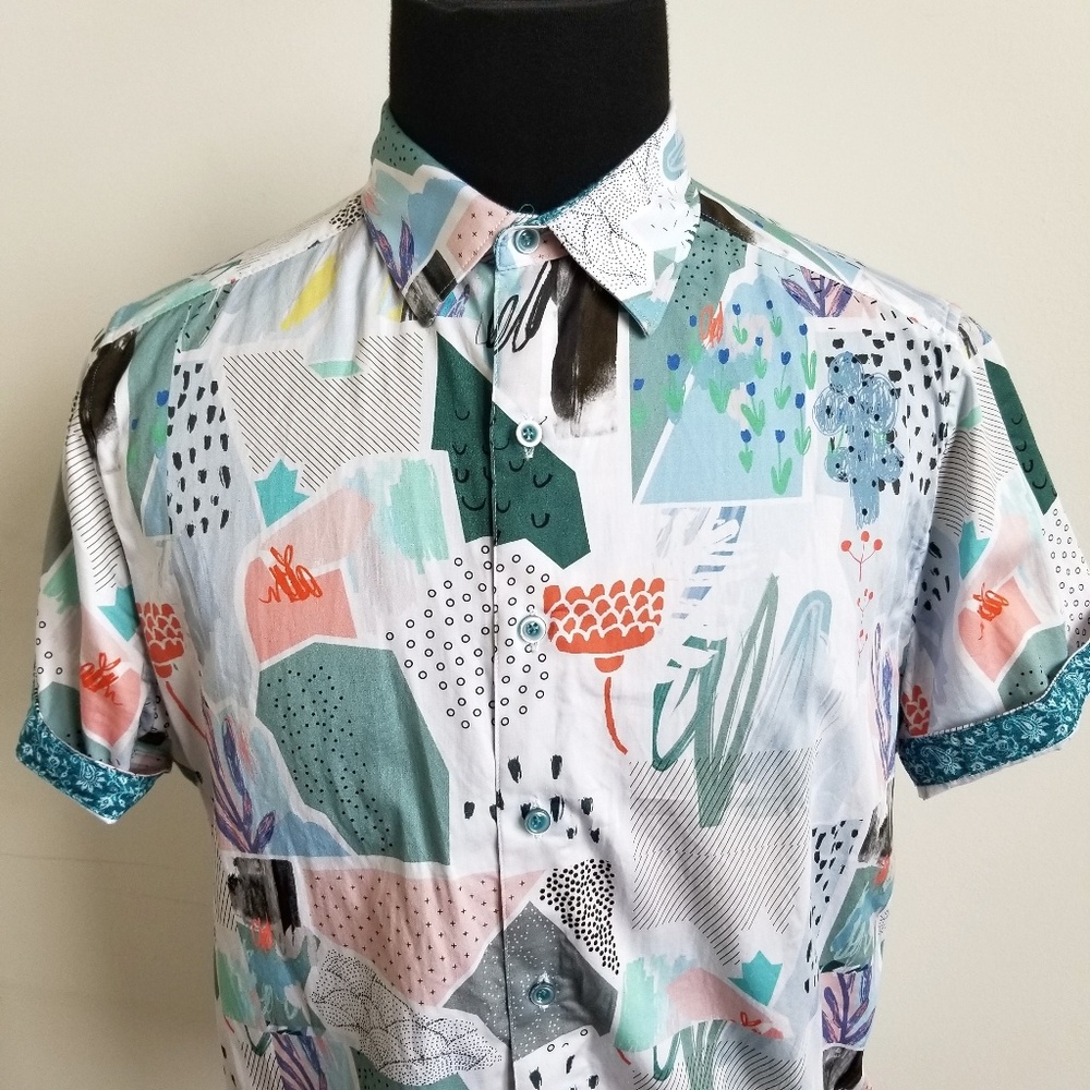 Robert Graham Island Geometric Short Sleeve Shirt